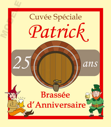 étiquette pour bouteille de bière d’anniversaire bir 26