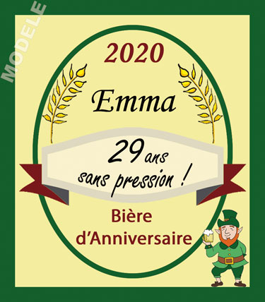 étiquette pour bouteille de bière d’anniversaire bir 28